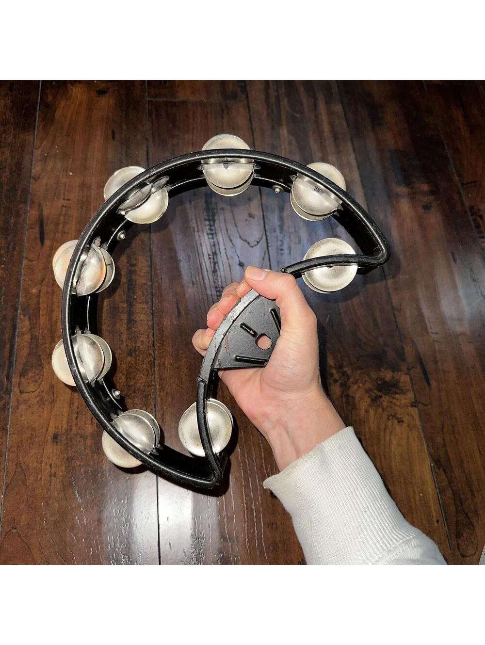 Rhythm Tech DST Drum Set Tambourine Mountable Black Nickel Jingles VTG USA